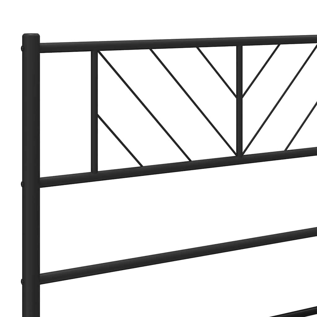 Utskiftbar sengegavl i metall svart 75 cm vidaXL