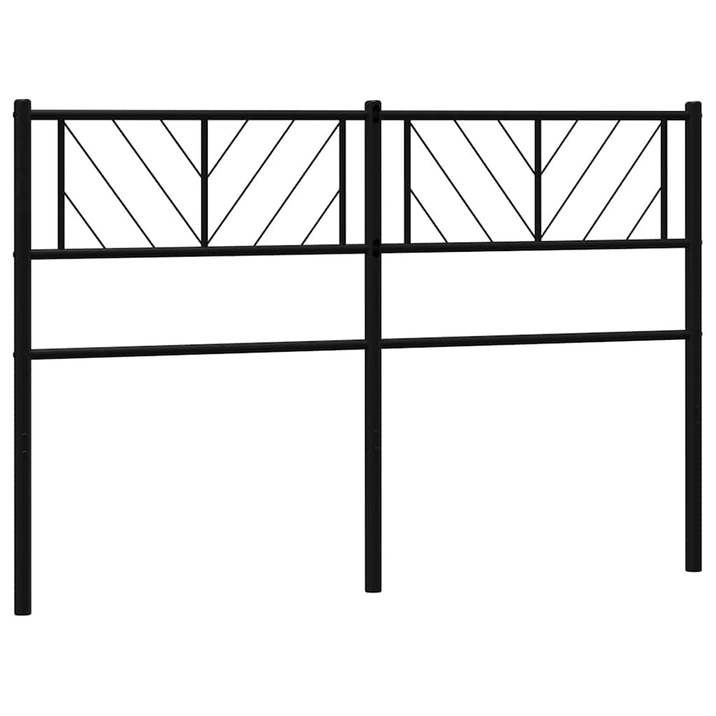 Utskiftbar sengegavl i metall svart 135 cm