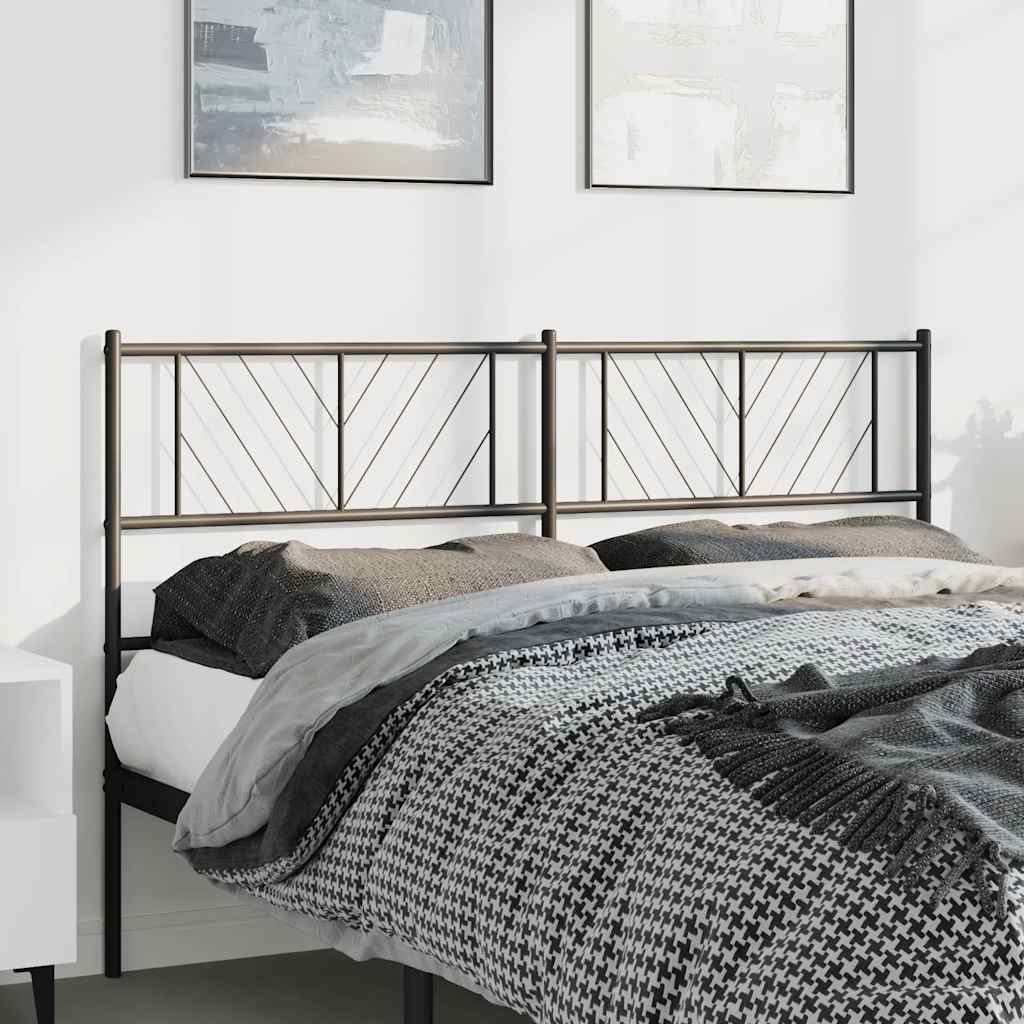 Utskiftbar sengegavl i metall svart 150 cm