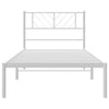 Sengeramme i metall med hodegavl hvit 100x200 cm