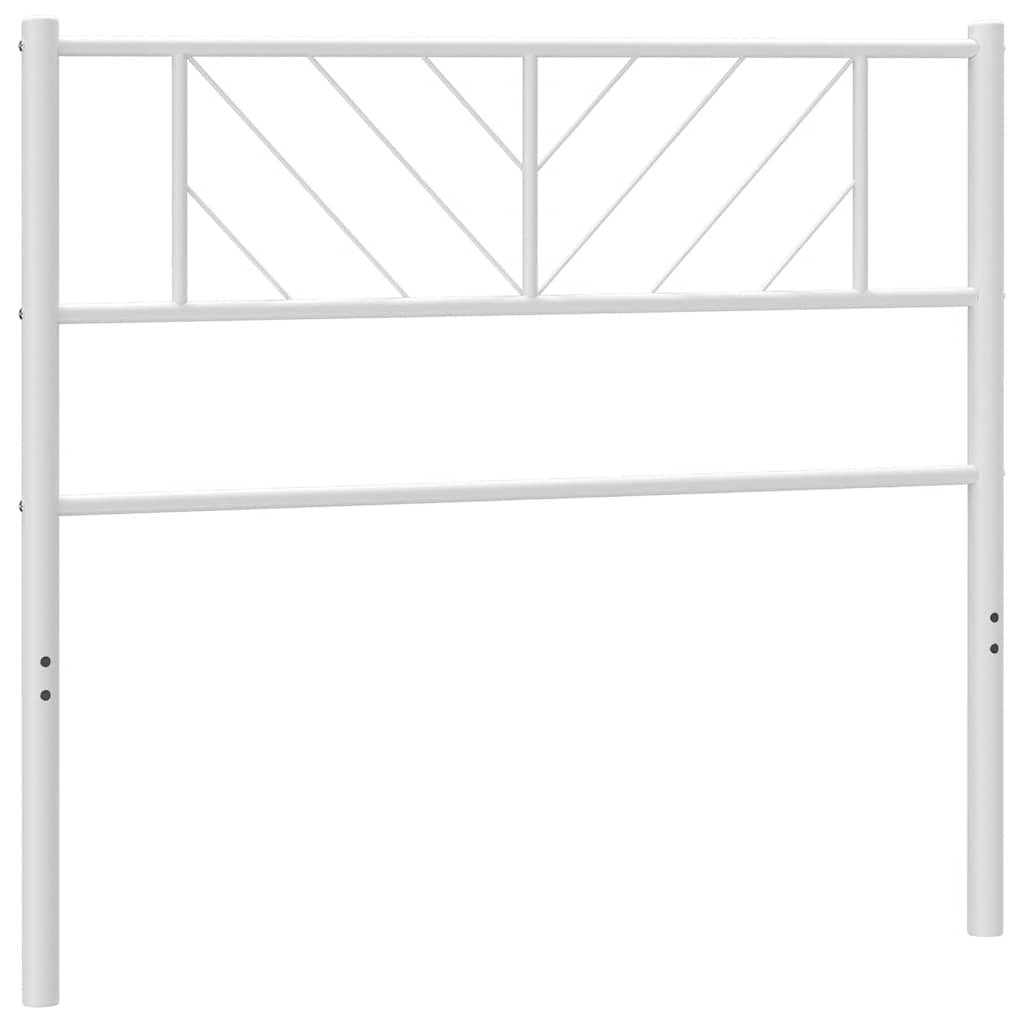 Utskiftbar sengegavl i metall hvit 75 cm vidaXL