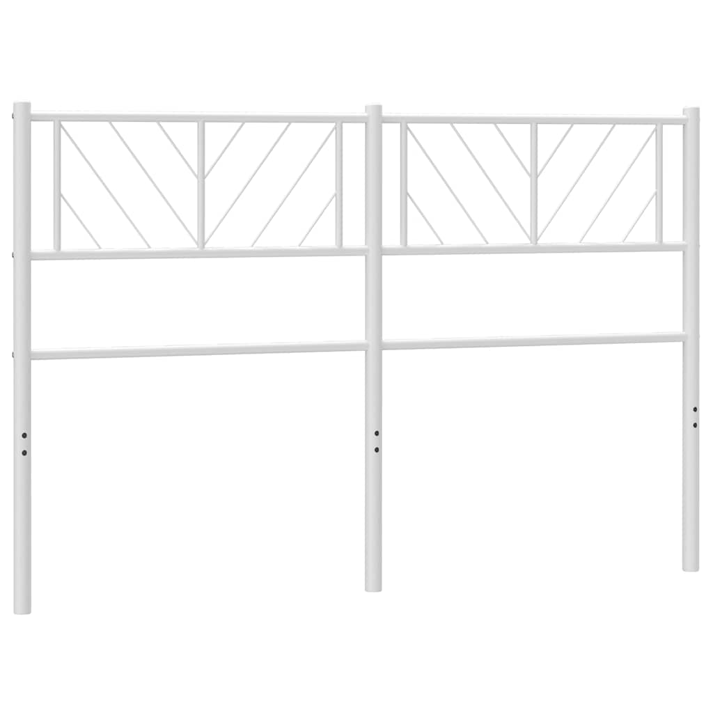 Utskiftbar sengegavl i metall hvit 120 cm vidaXL