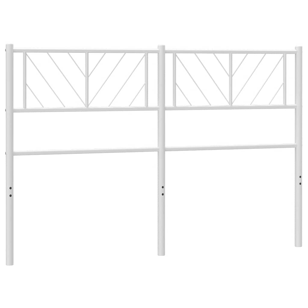 Utskiftbar sengegavl i metall hvit 135 cm vidaXL