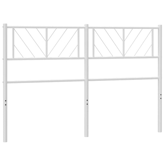 Utskiftbar sengegavl i metall hvit 150 cm