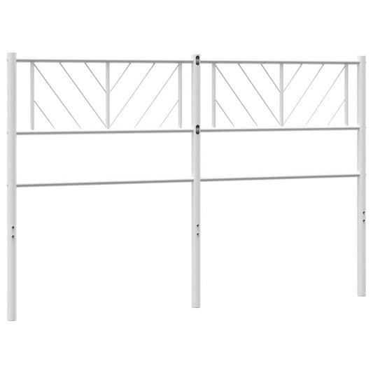 Utskiftbar sengegavl i metall hvit 150 cm
