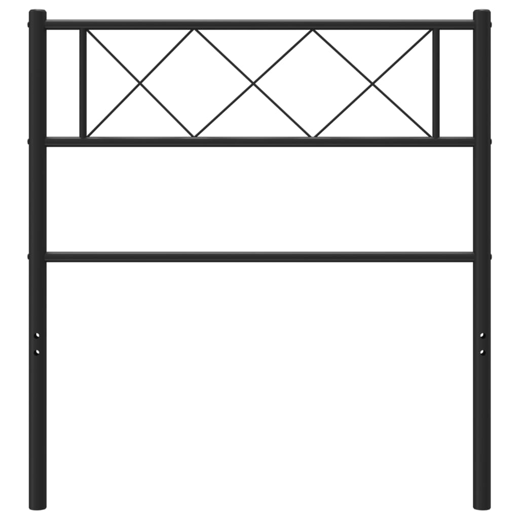 Utskiftbar sengegavl i metall svart 90 cm vidaXL