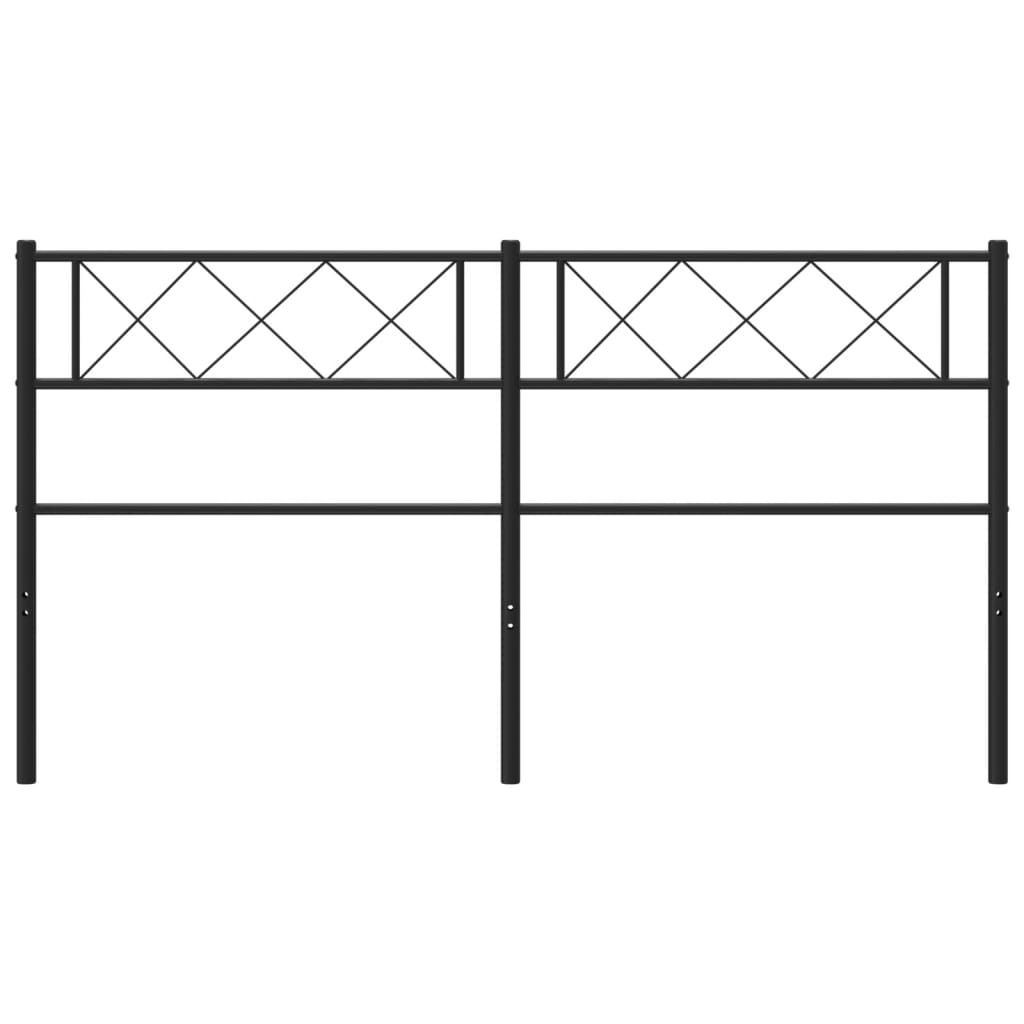 Utskiftbar sengegavl i metall svart 120 cm vidaXL