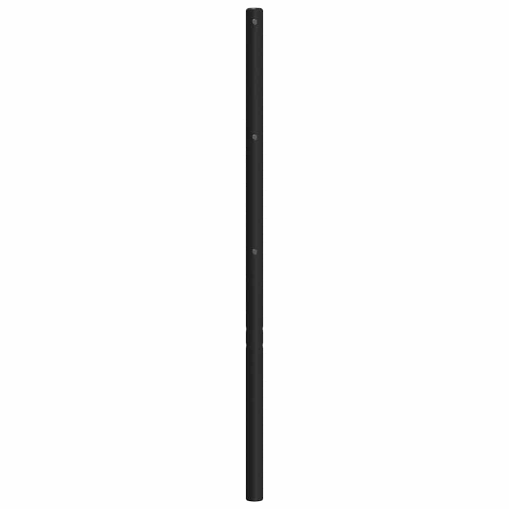 Utskiftbar sengegavl i metall svart 135 cm vidaXL
