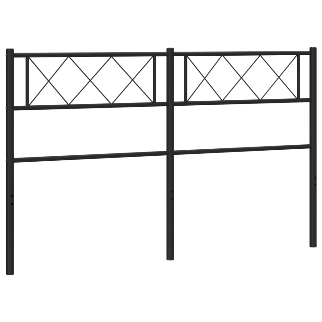 Utskiftbar sengegavl i metall svart 150 cm vidaXL