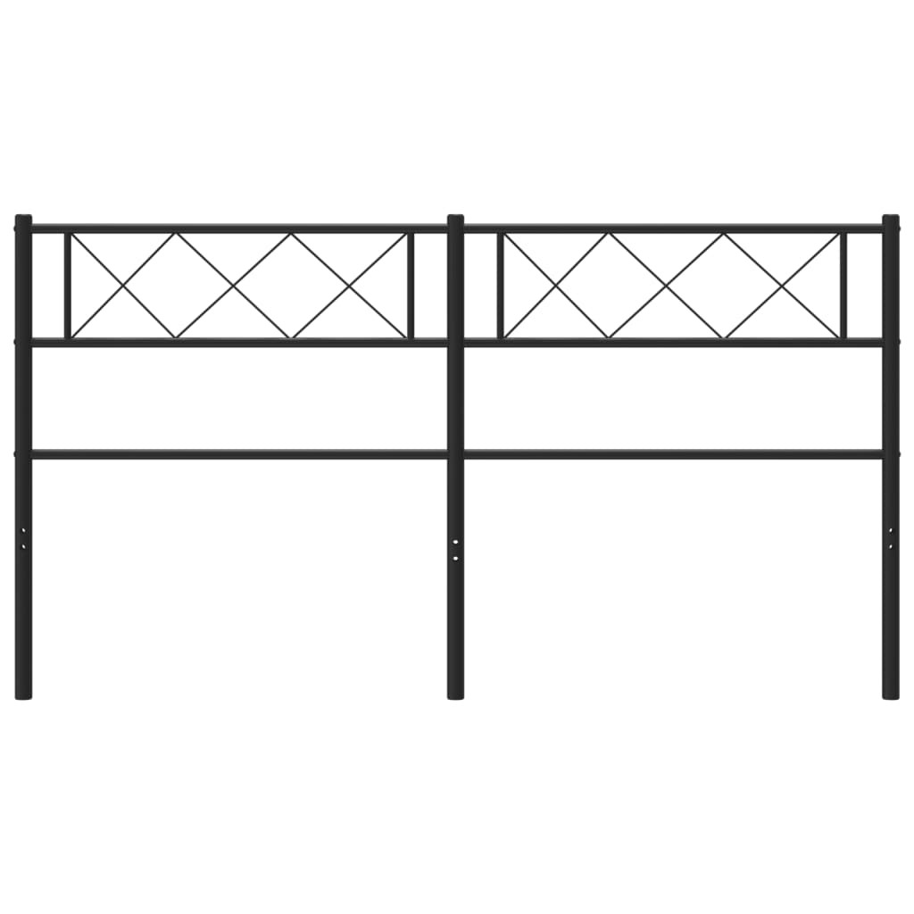 Utskiftbar sengegavl i metall svart 150 cm vidaXL