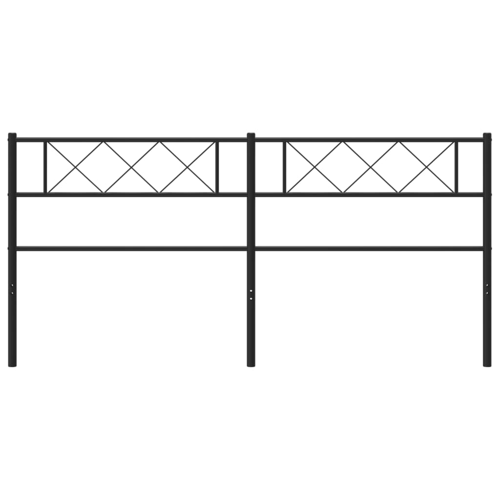 Utskiftbar sengegavl i metall svart 160 cm vidaXL