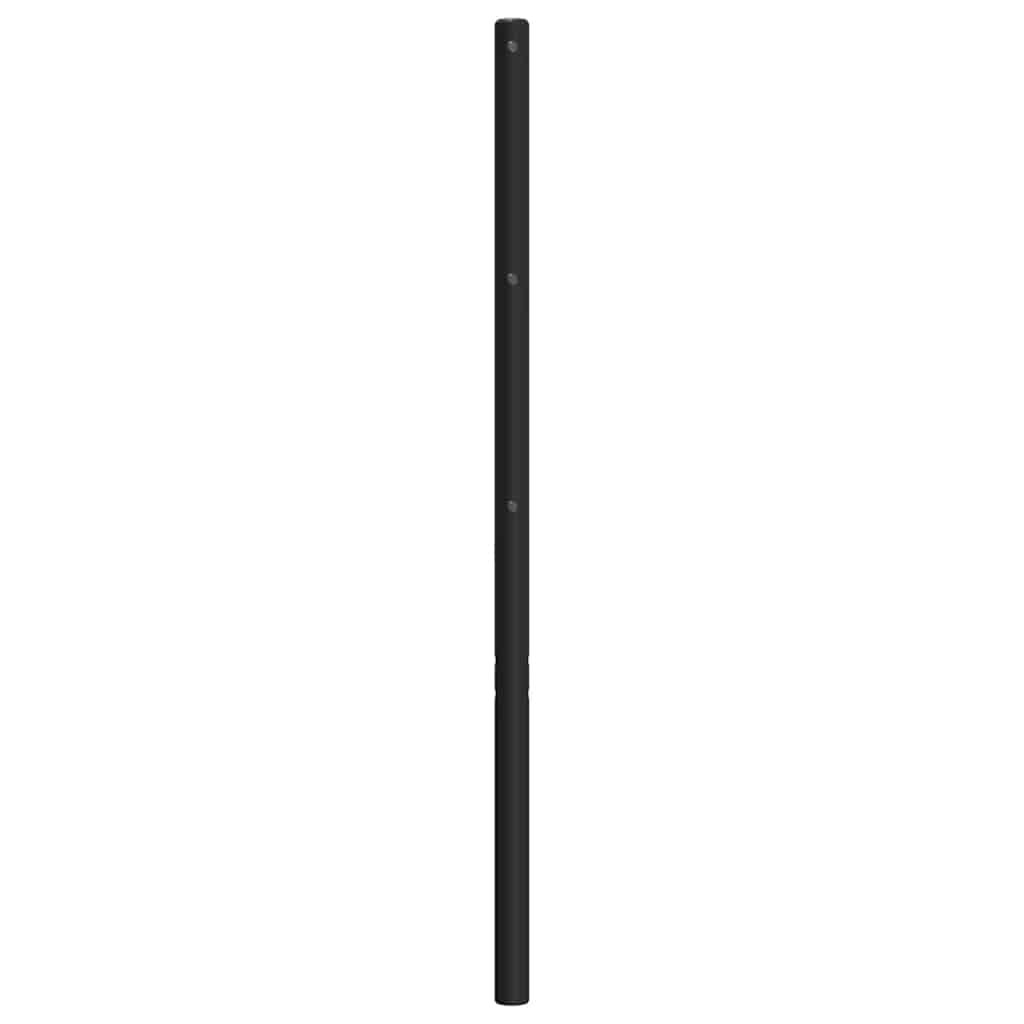 Utskiftbar sengegavl i metall svart 193 cm