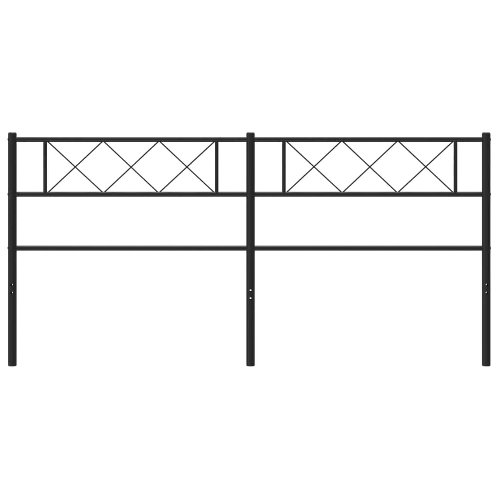 Utskiftbar sengegavl i metall svart 200 cm