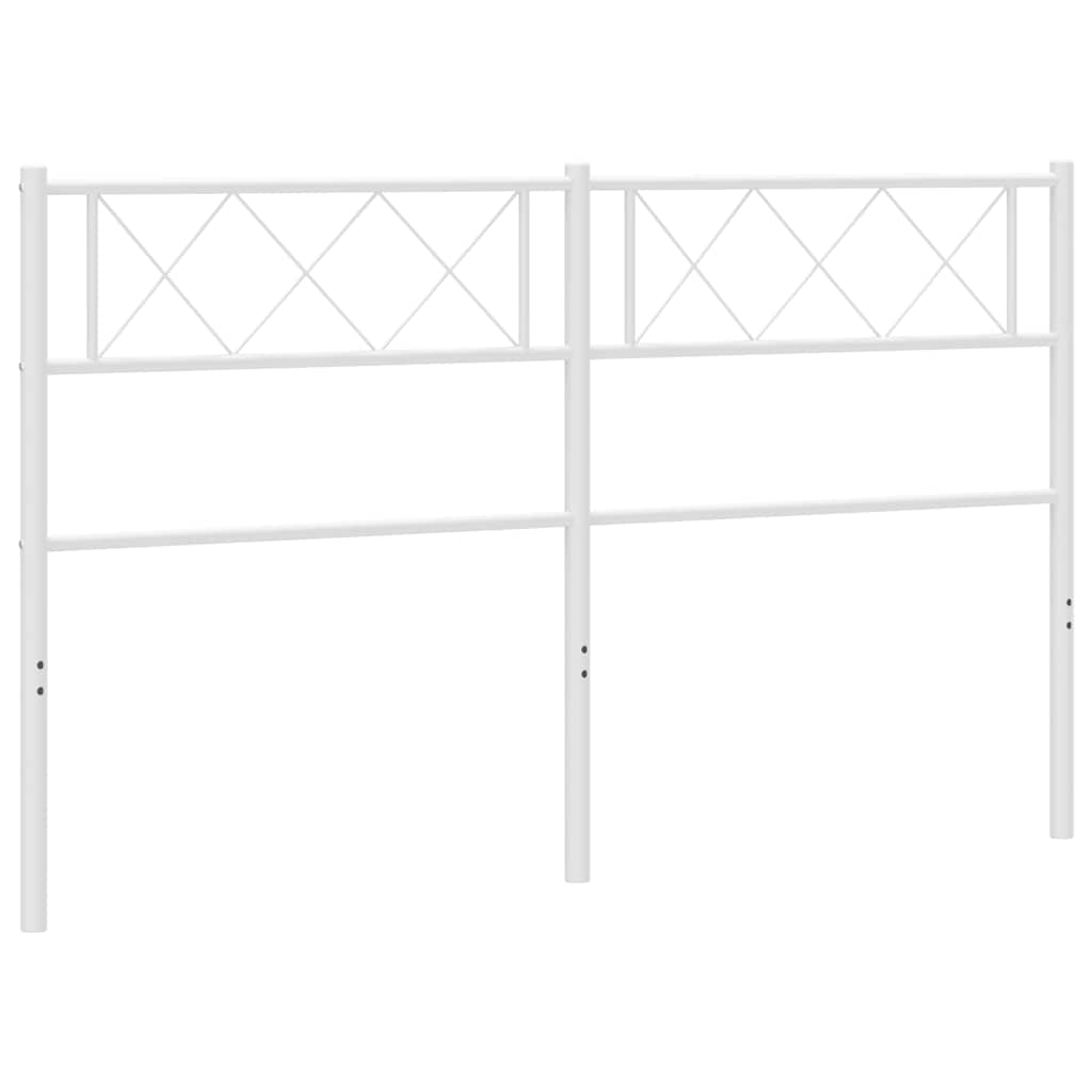 Utskiftbar sengegavl i metall hvit 150 cm
