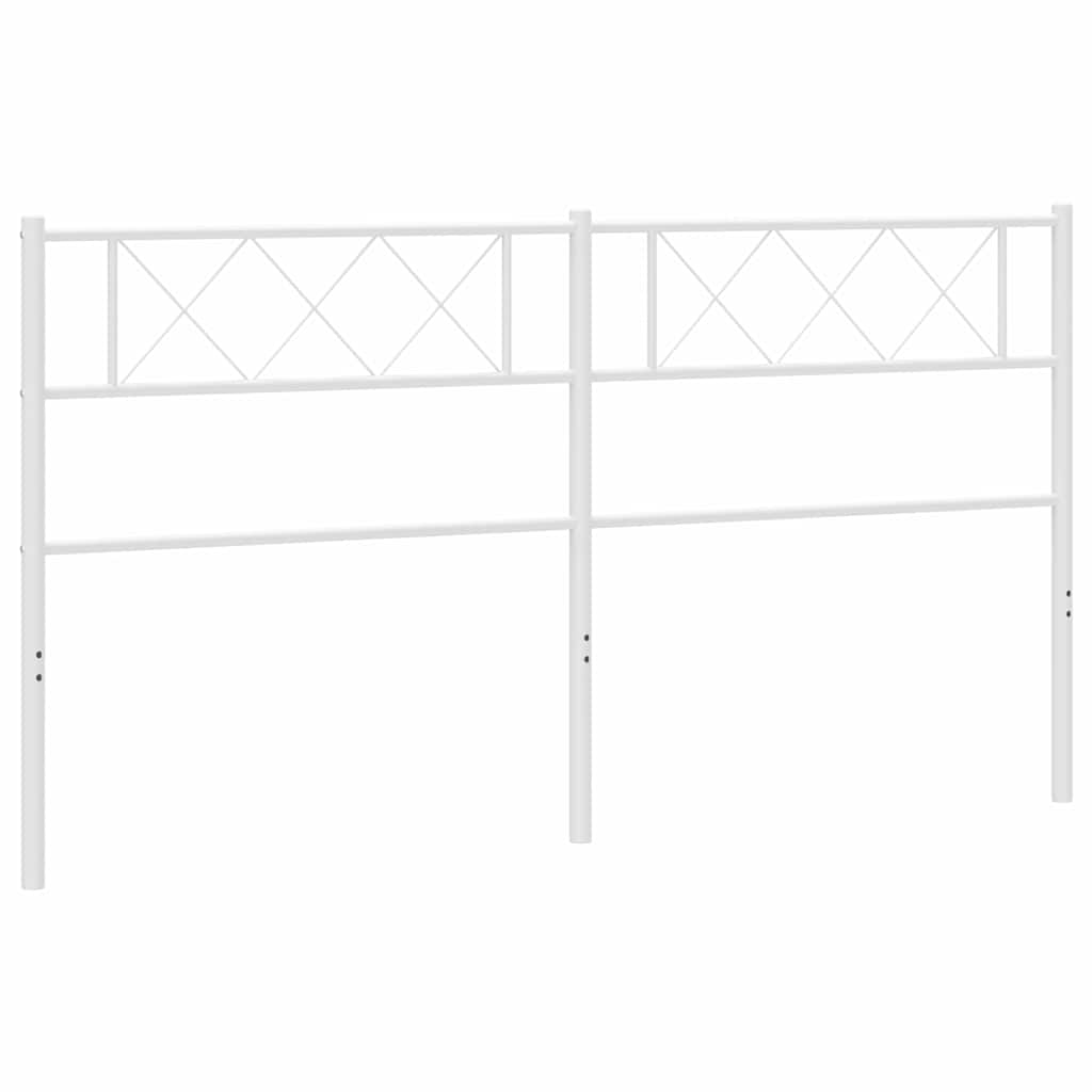 Utskiftbar sengegavl i metall hvit 180 cm