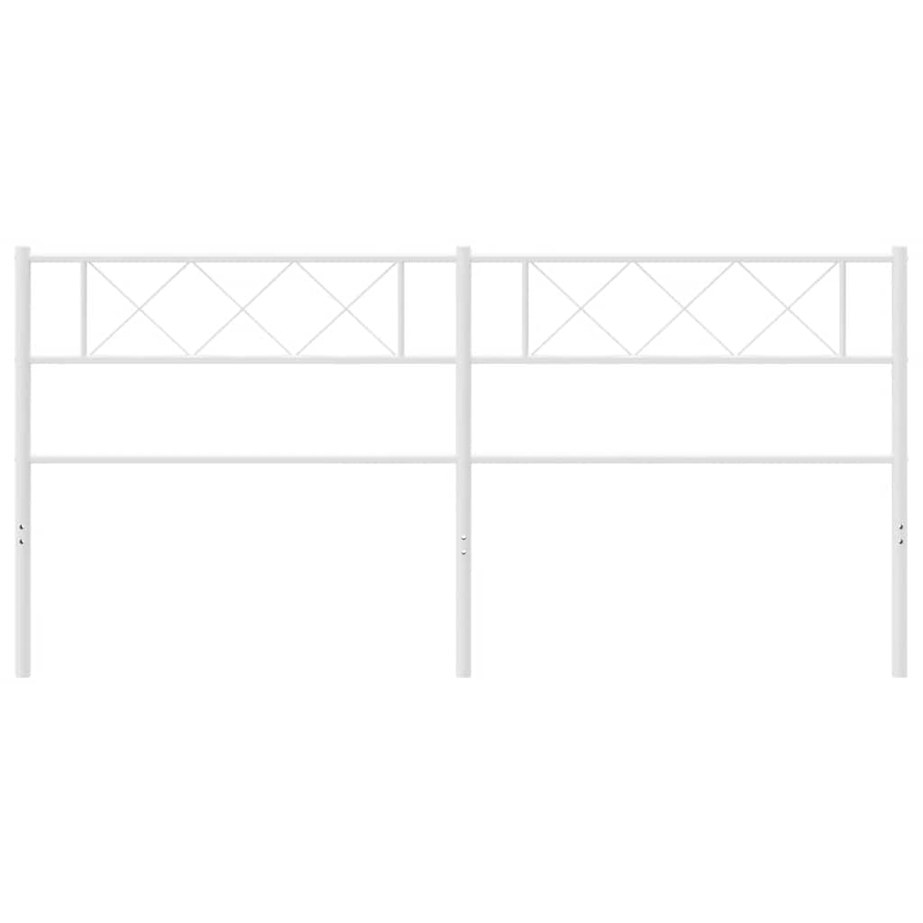 Utskiftbar sengegavl i metall hvit 193 cm