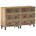 Sideskap 2 stk 60x33x75 cm heltre mango
