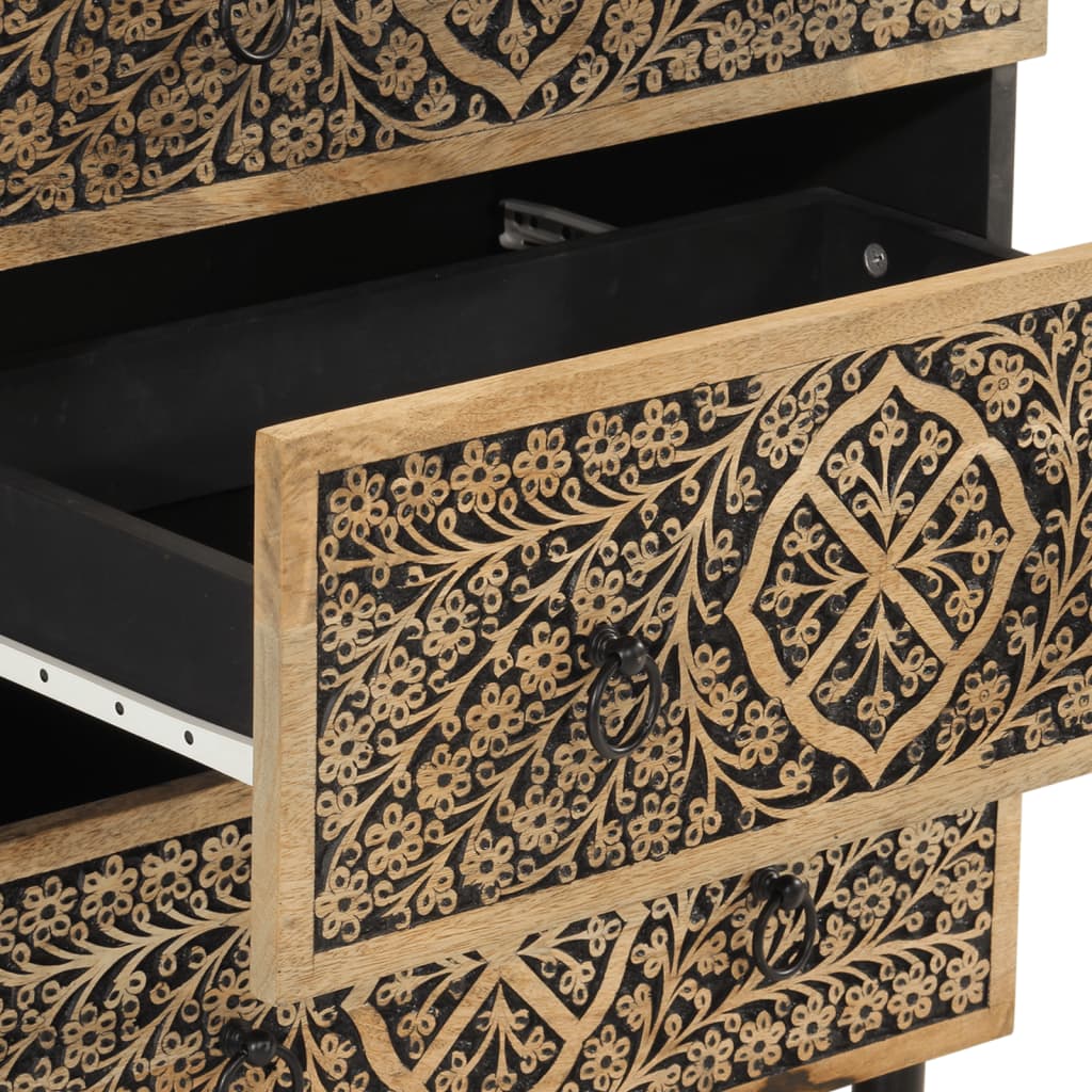 Sideskap 2 stk 60x33x75 cm heltre mango