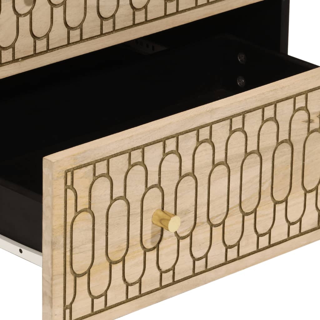 Sideskap 2 stk 60x33x75 cm heltre mango