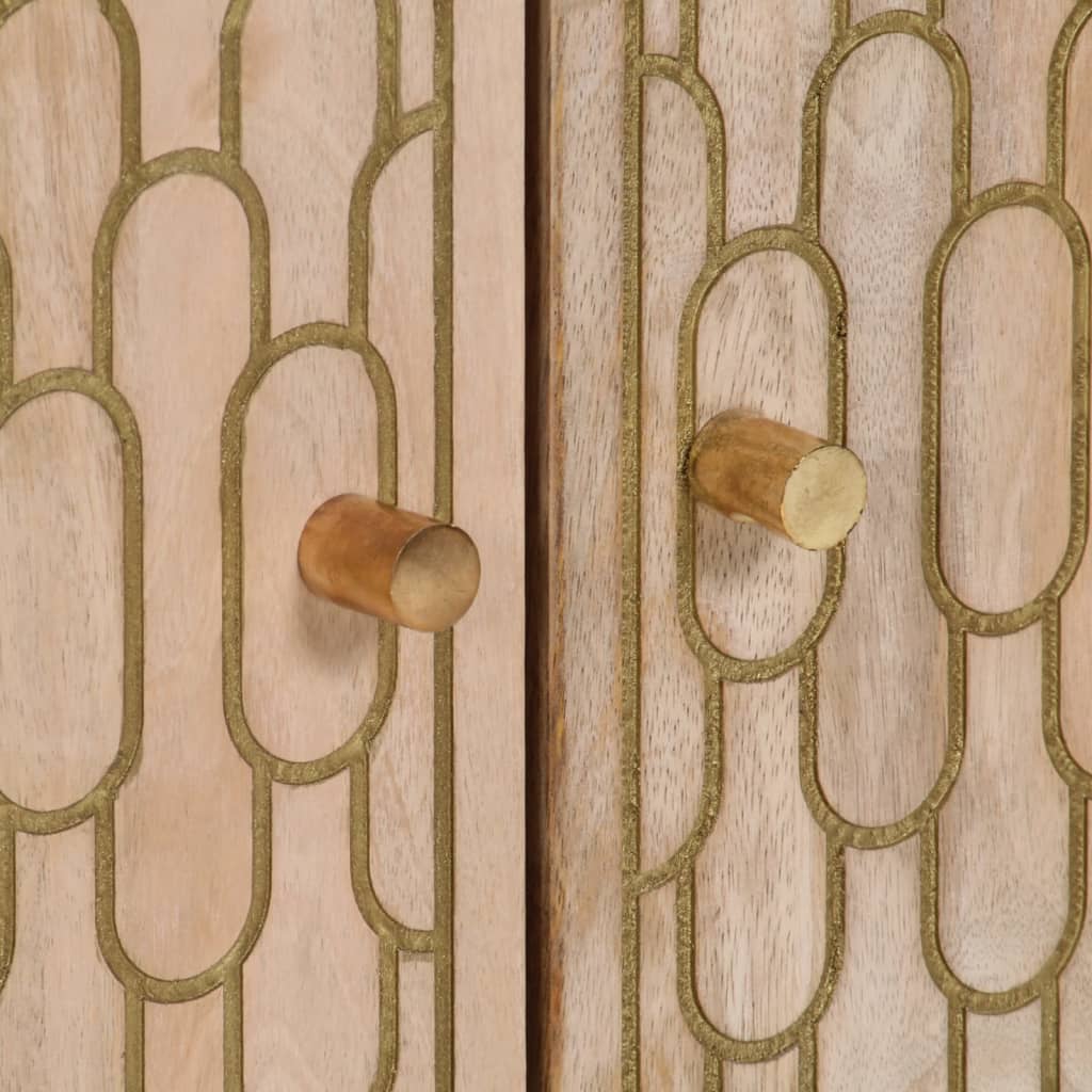 Sideskap 3 stk 60x33x75 cm heltre mango