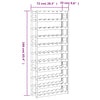 Vinstativ for 77 flasker brun heltre furu