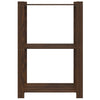 Oppbevaringshylle 3 etasjer brun 60x38x90 cm heltre furu