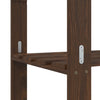 Oppbevaringshylle 3 etasjer brun 60x38x90 cm heltre furu