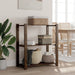 Oppbevaringshylle 3 etasjer svart 80x38x90 cm heltre furu