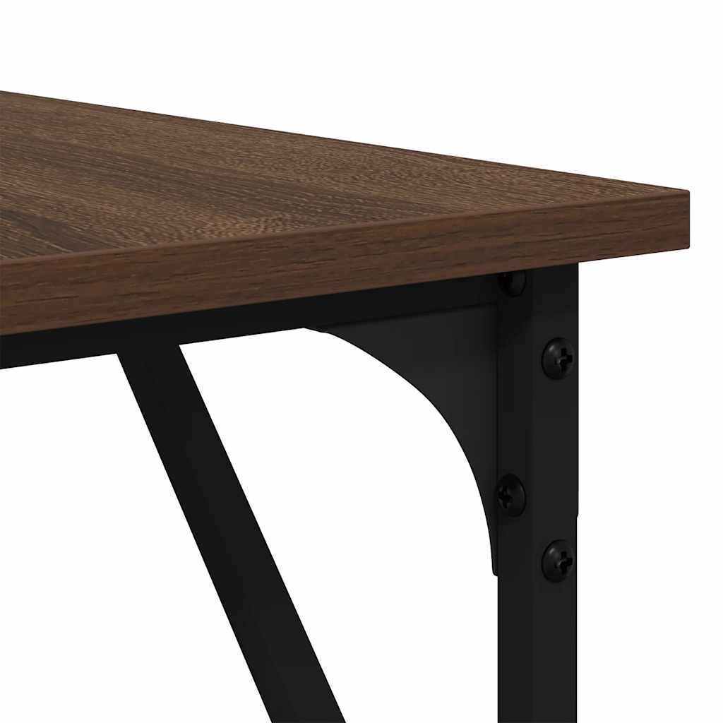Skrivebord brun eik 149x149x75 cm konstruert tre vidaXL