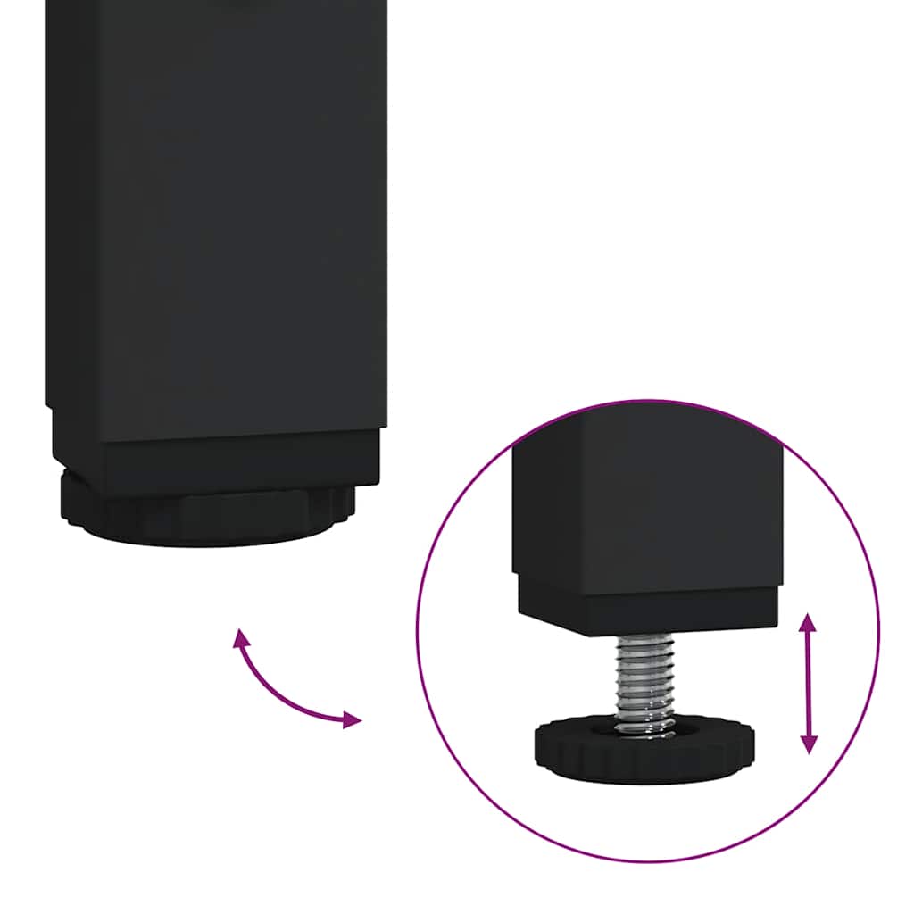 Skrivebord røkt eik 139x139x75 cm konstruert tre vidaXL