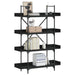 Bokhylle 5 etasjer svart 100x33x145,5 cm konstruert tre
