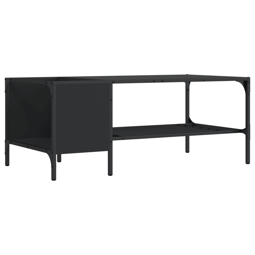 Salongbord med stativ svart 100x51x40 cm konstruert tre