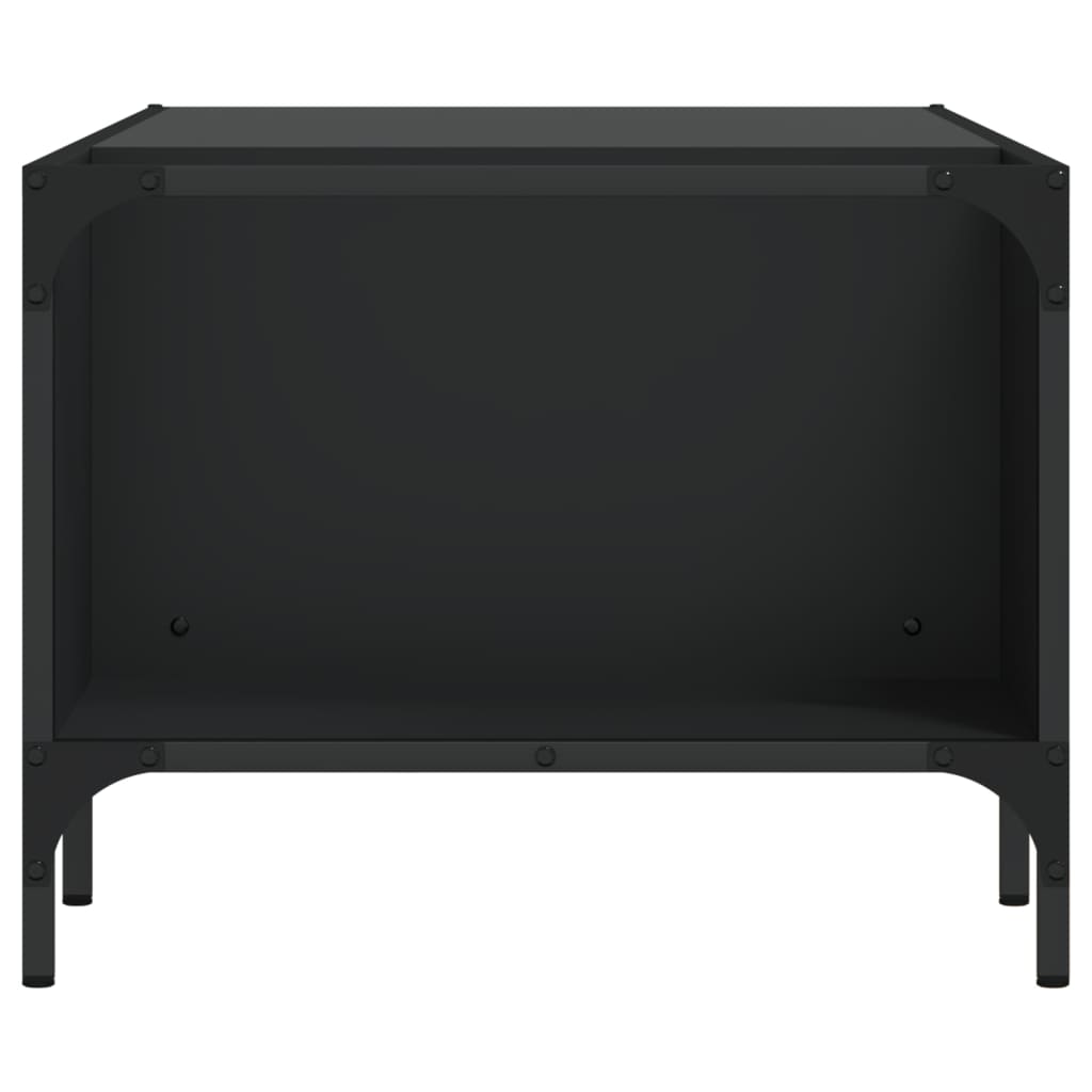 Salongbord med stativ svart 100x51x40 cm konstruert tre