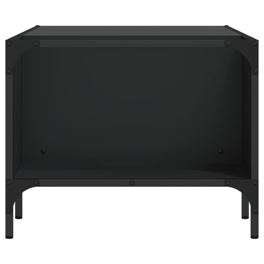 Salongbord med stativ svart 100x51x40 cm konstruert tre