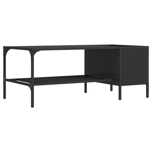 Salongbord med stativ svart 100x51x40 cm konstruert tre