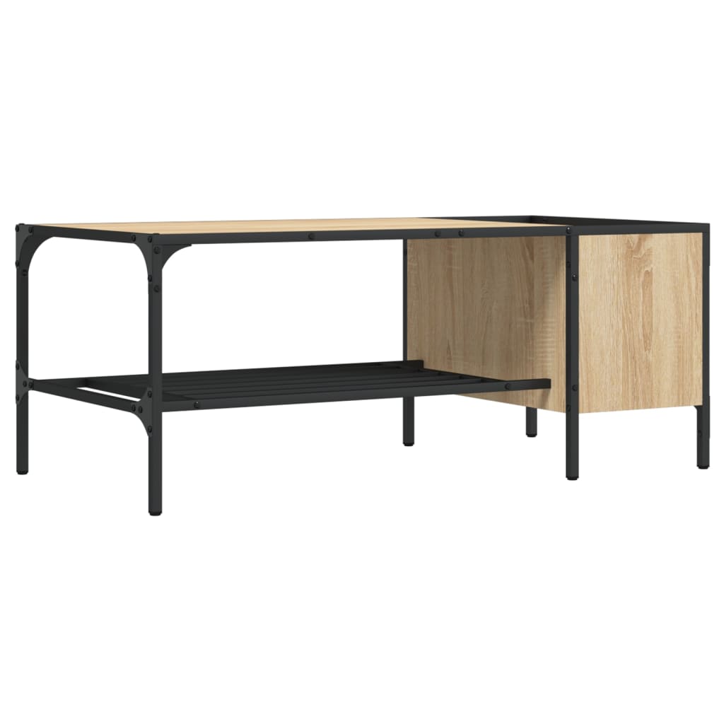 Salongbord med stativ sonoma eik 100x51x40 cm konstruert tre