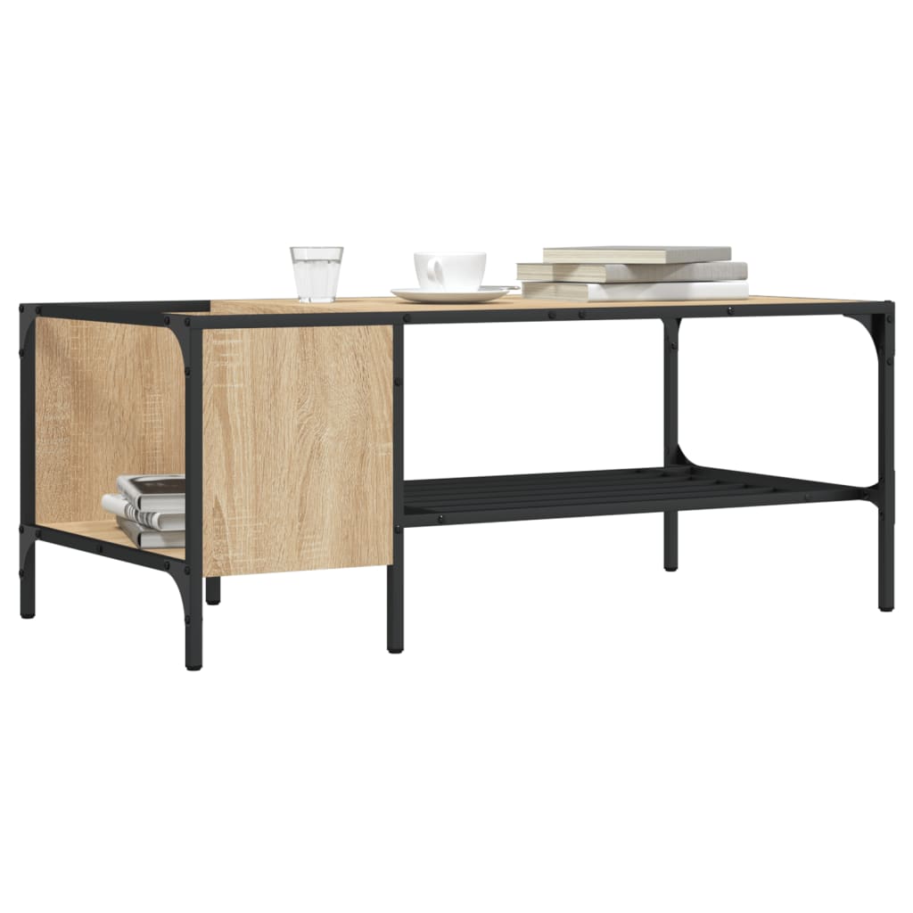 Salongbord med stativ sonoma eik 100x51x40 cm konstruert tre