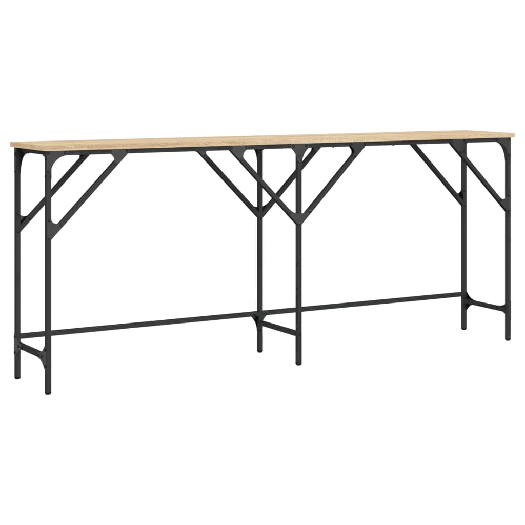 Konsollbord sonoma eik 180x29x75 cm konstruert tre