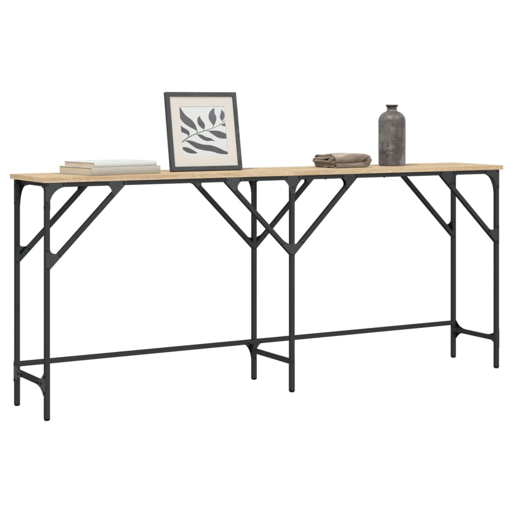 Konsollbord sonoma eik 180x29x75 cm konstruert tre
