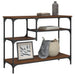 Konsollbord med hyller brun eik 100x35x75 cm