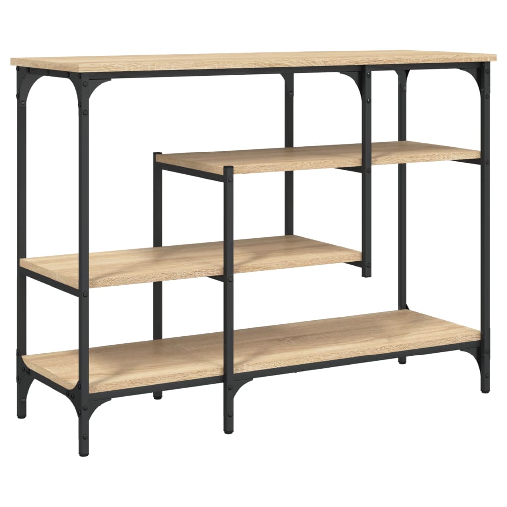 Konsollbord med hyller sonoma eik 100x35x75 cm