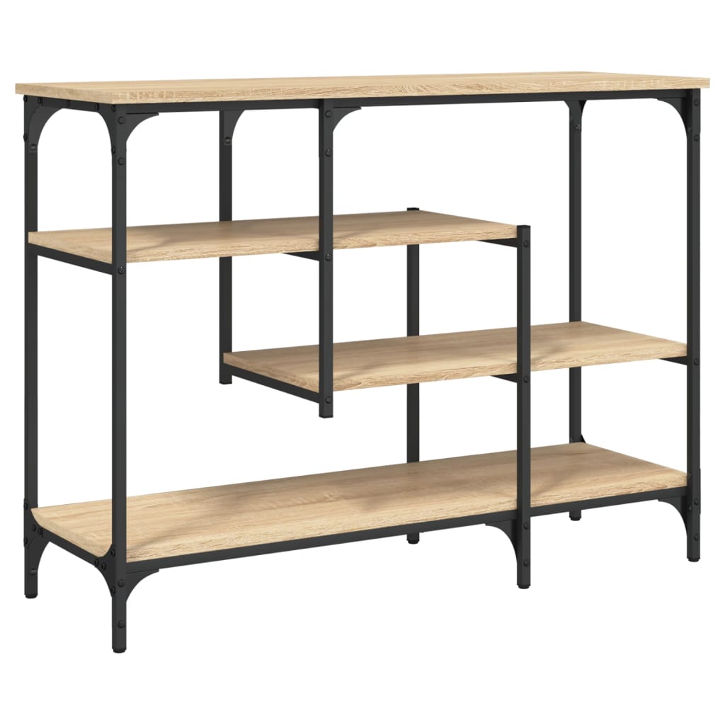 Konsollbord med hyller sonoma eik 100x35x75 cm