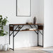 Konsollbord med hylle brun eik 105x30x75 cm konstruert tre
