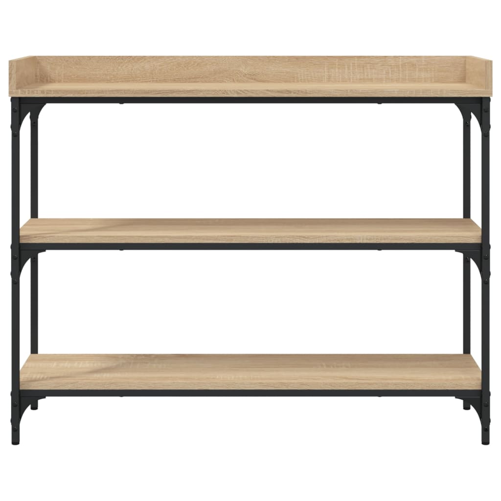 Konsollbord med hyller sonoma eik 100x30x80 cm