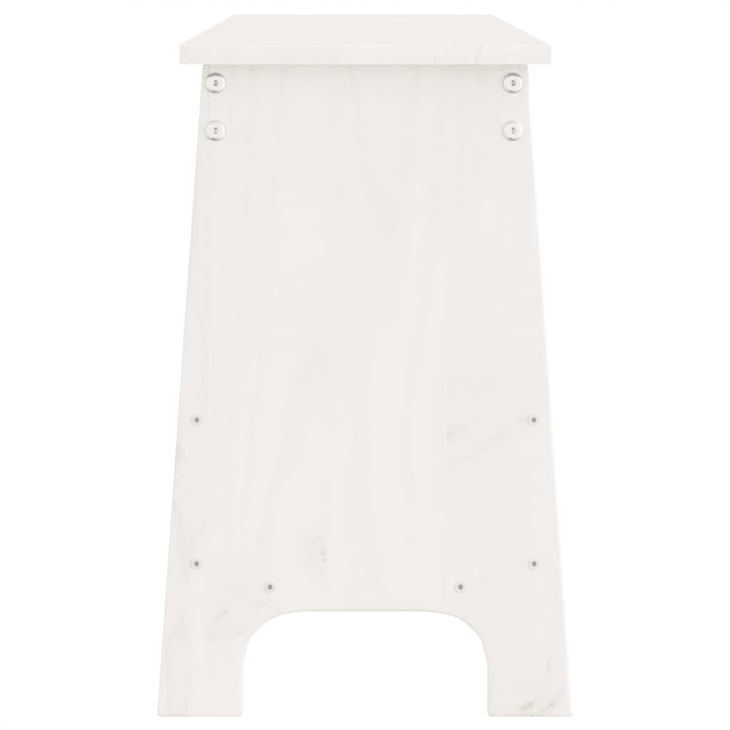 Gangbenk hvit 160x28x45 cm heltre furu