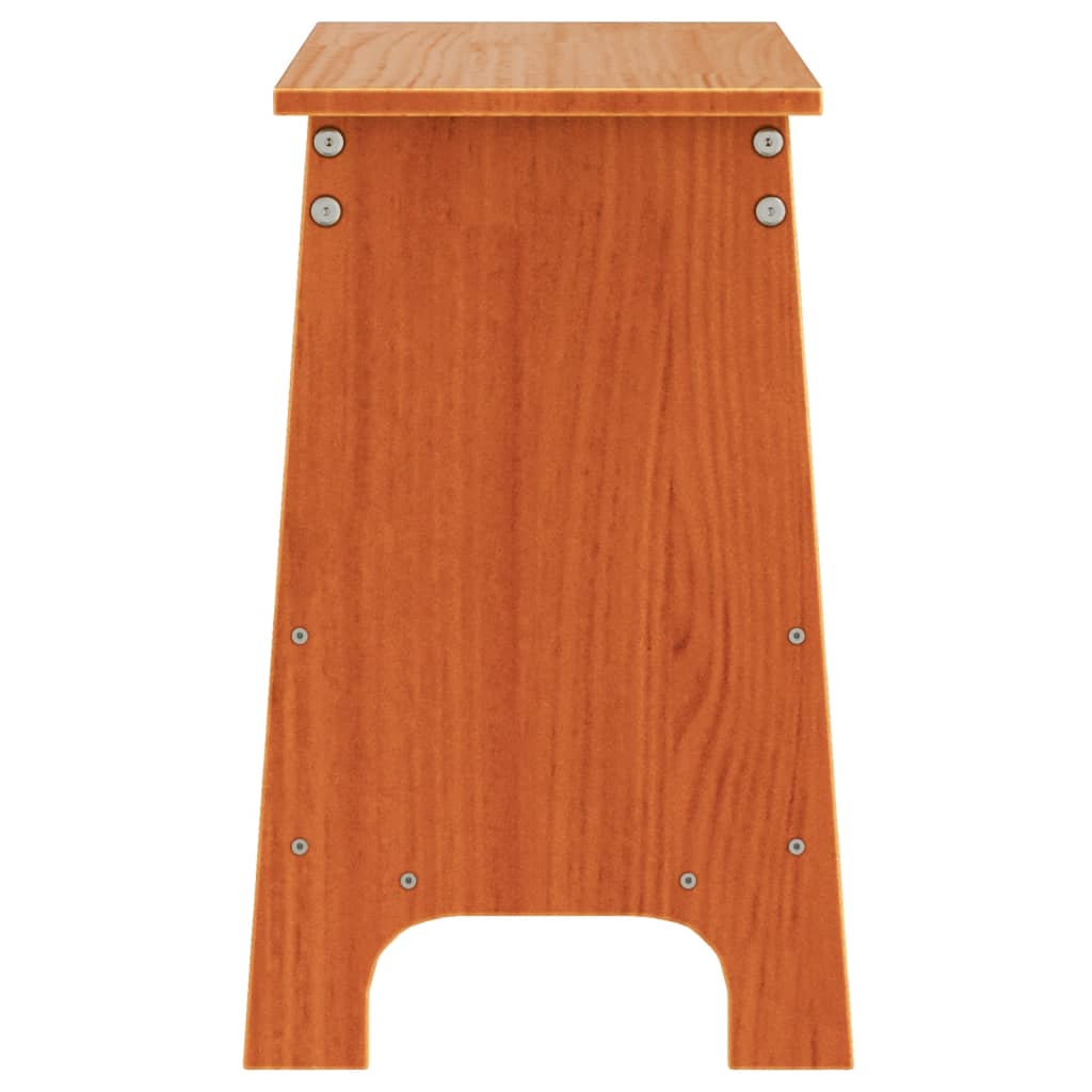 Gangbenk voksbrun 60x28x45 cm heltre furu