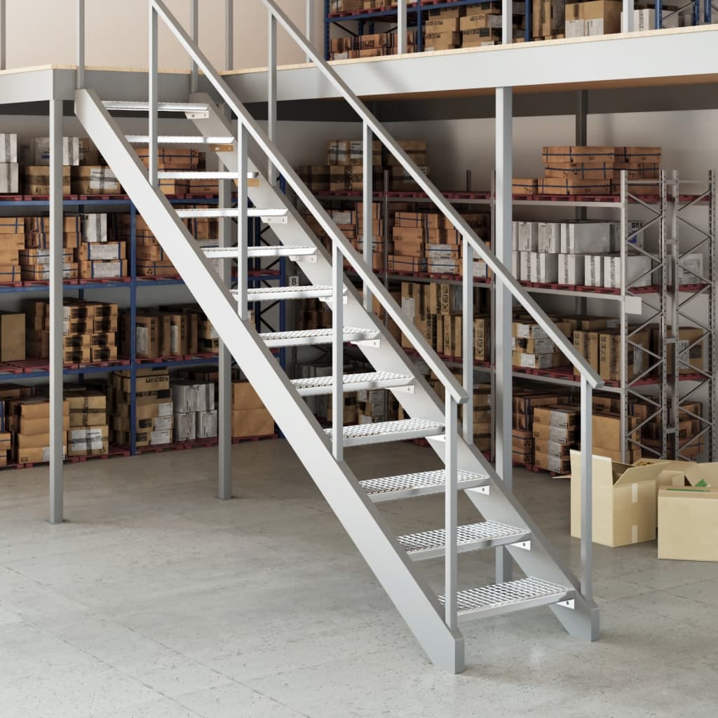 Gittertrinn 60x24x7 cm galvanisert stål