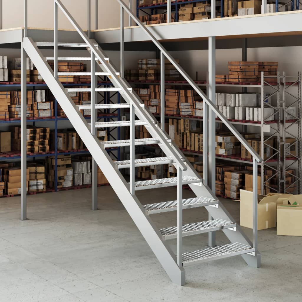 Gittertrinn 80x24x7 cm galvanisert stål