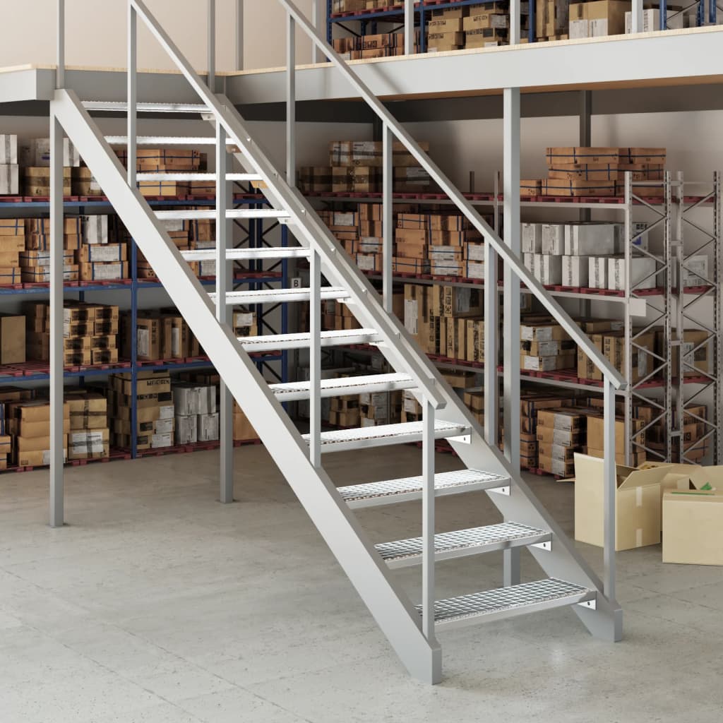 Gittertrinn 80x24x7 cm galvanisert stål