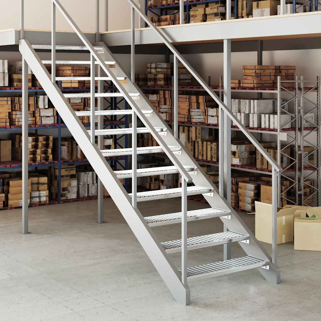 Gittertrinn 90x24x7 cm galvanisert stål